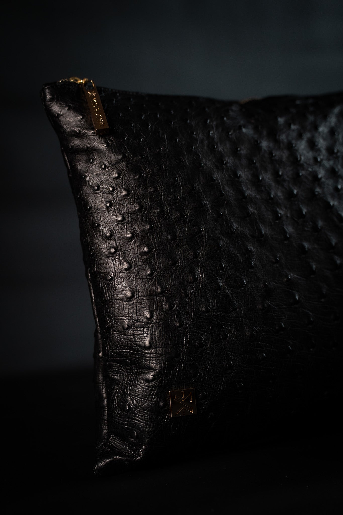 Italian Ostrich Leather - Black