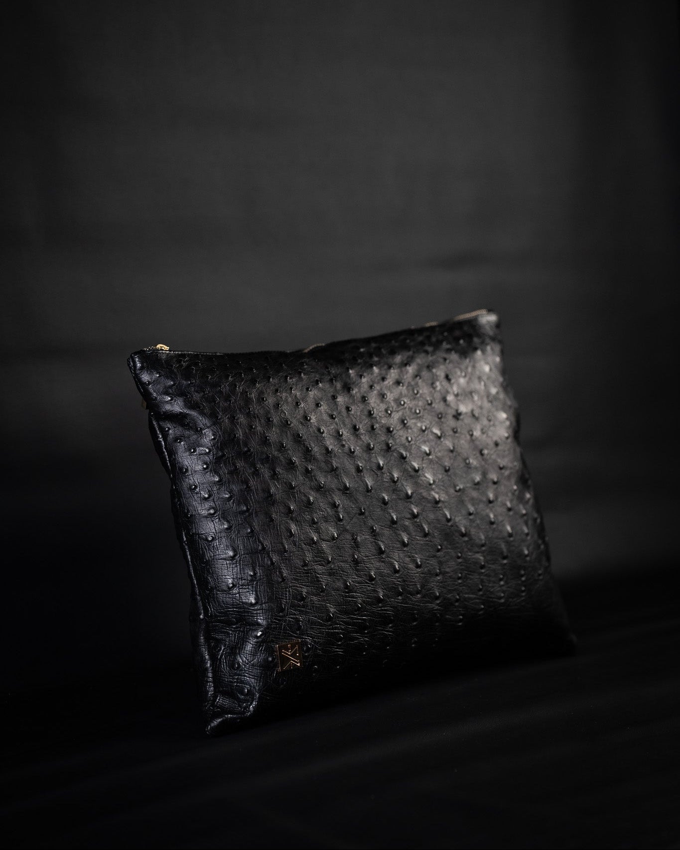 Italian Ostrich Leather - Black