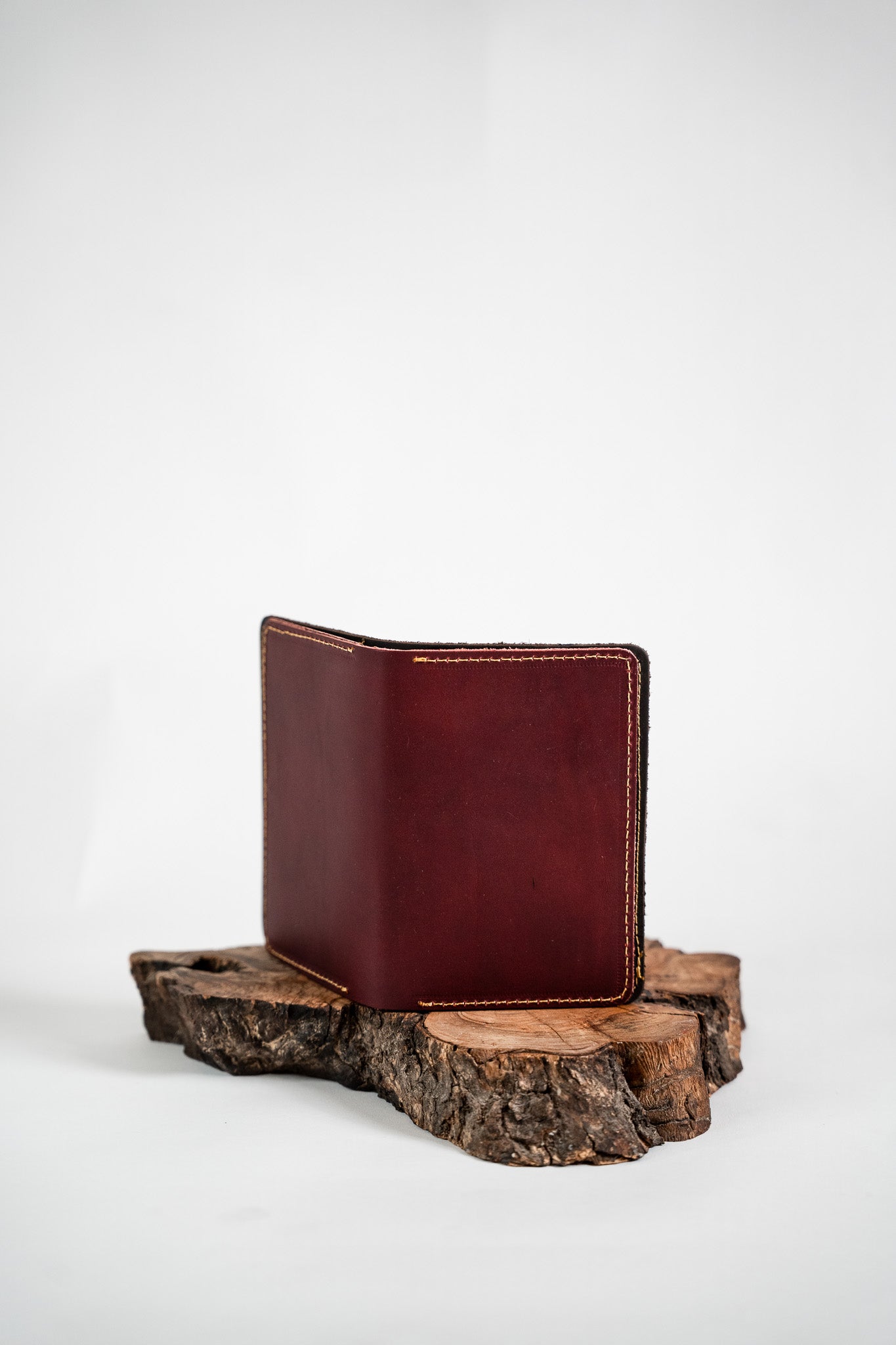 Leather Passport Case – Burgundy & Blue Croco