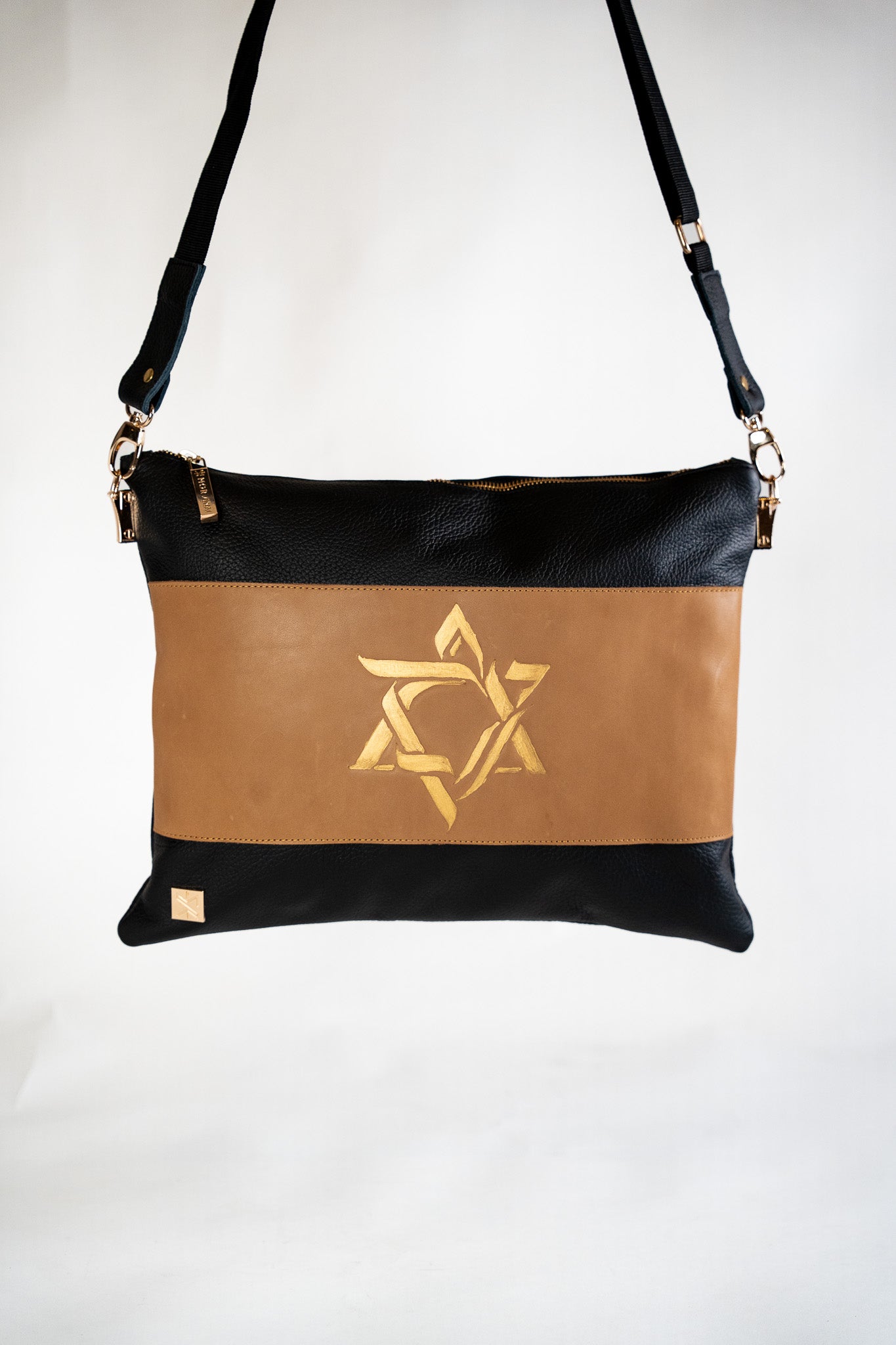 MAGEN DAVID – Black & Natural Flag, 18K Gold