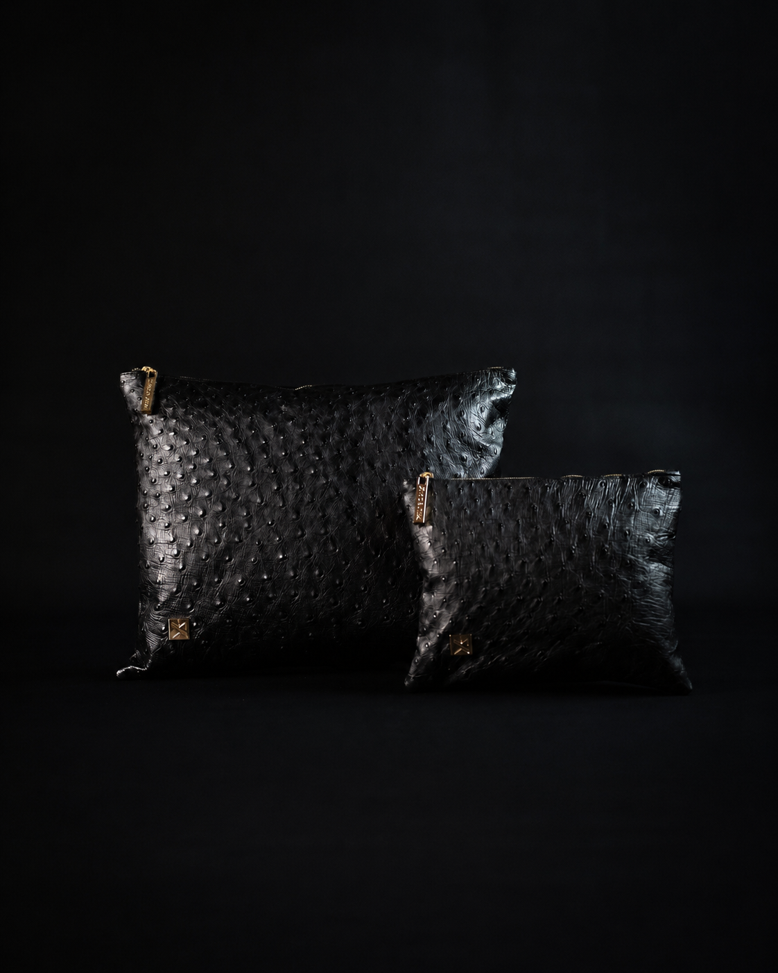 Italian Ostrich Leather - Black