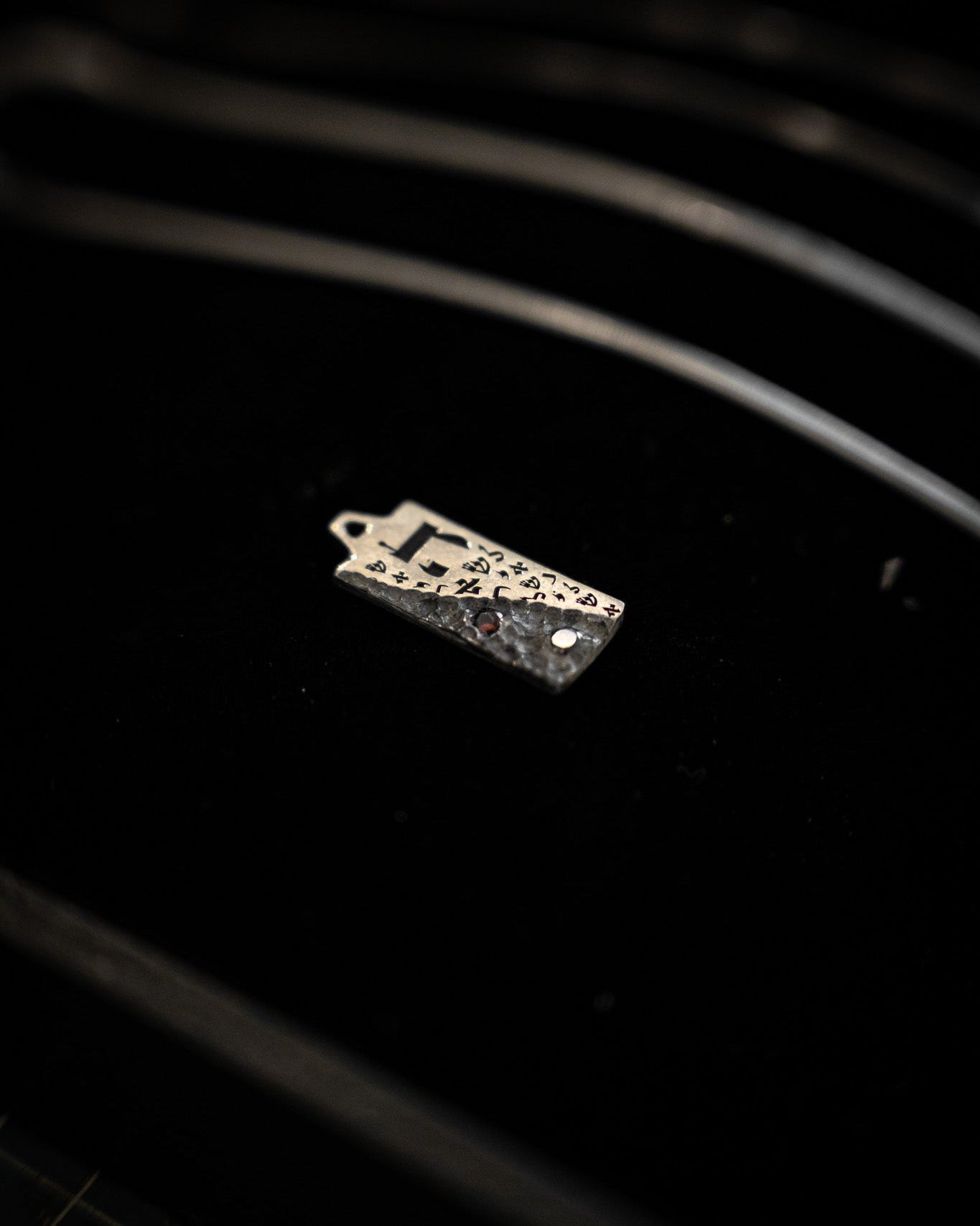 ISRAEL LETTERS RED | 925 Silver Pendant with Two Stones