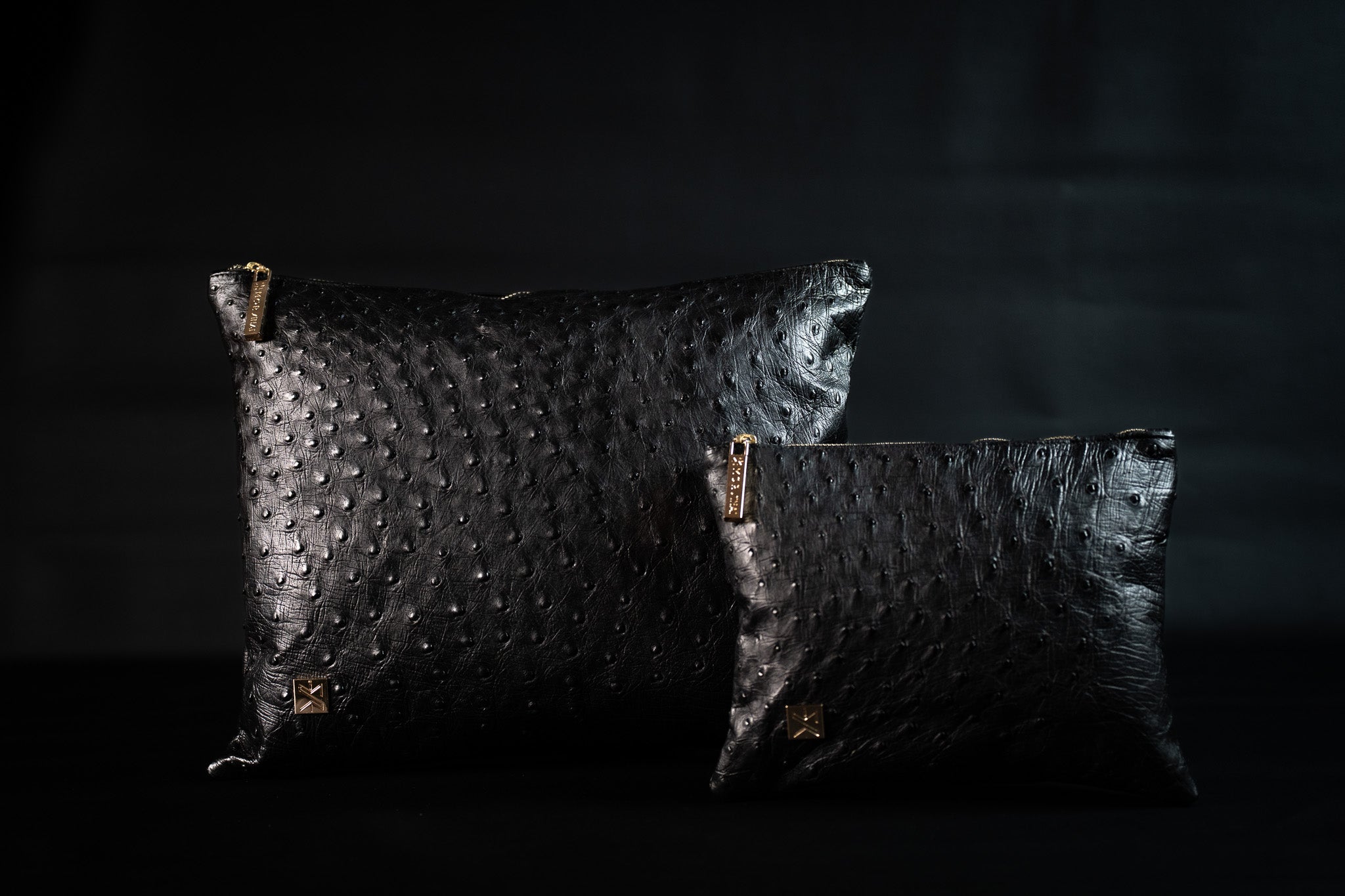 Italian Ostrich Leather - Black