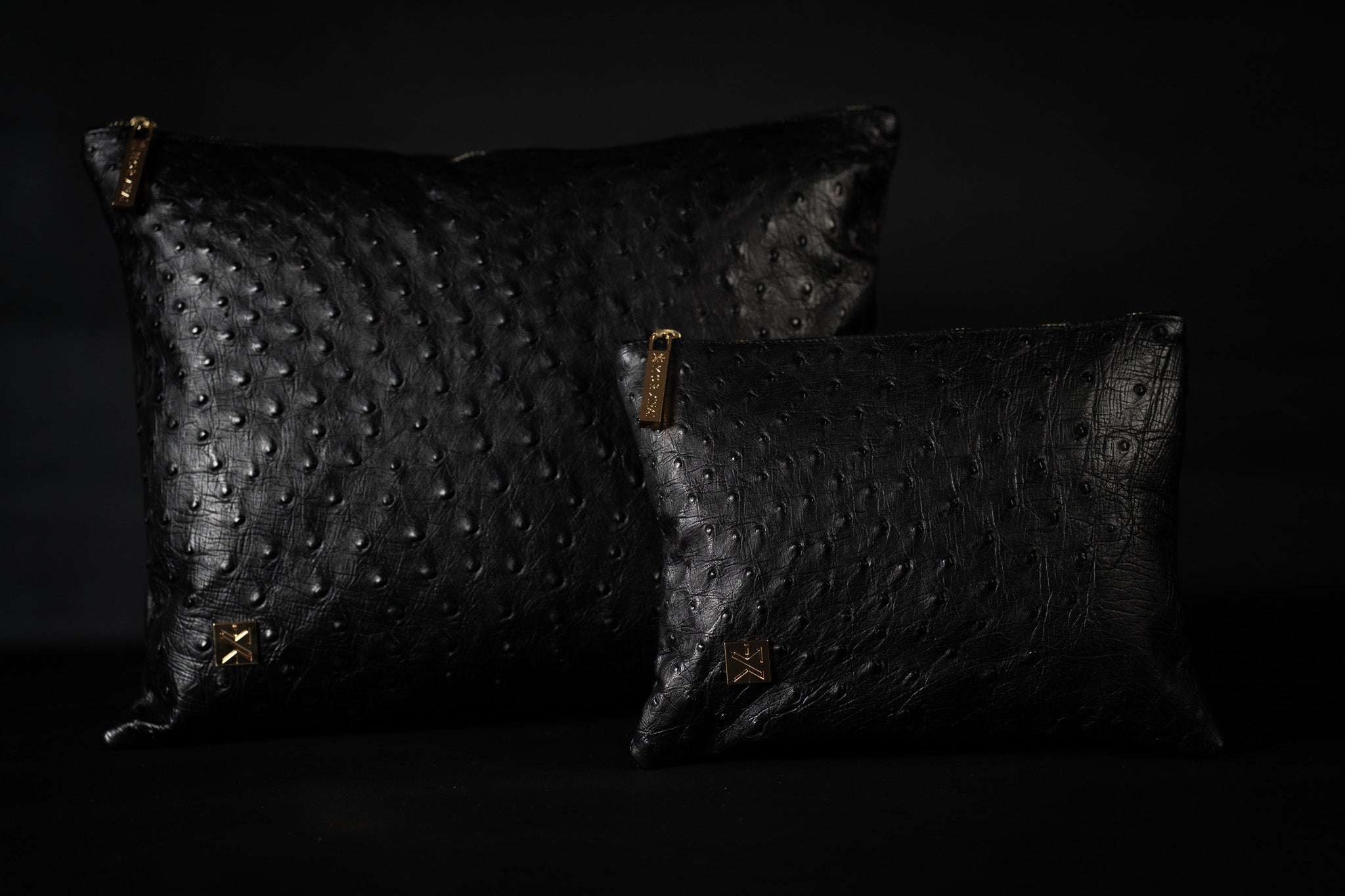 Italian Ostrich Leather - Black