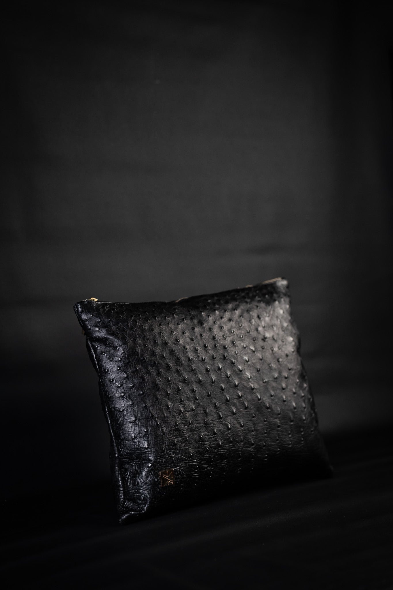 Italian Ostrich Leather - Black