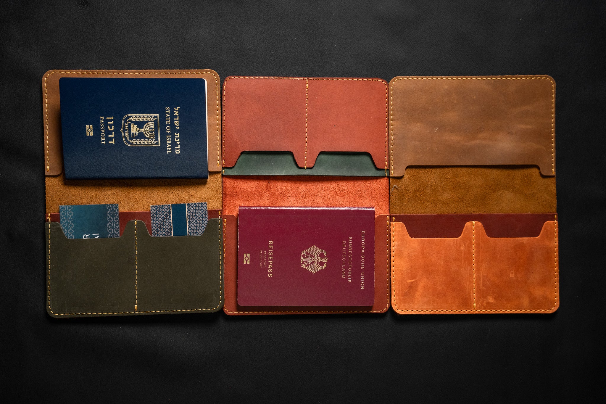 Leather passport cases