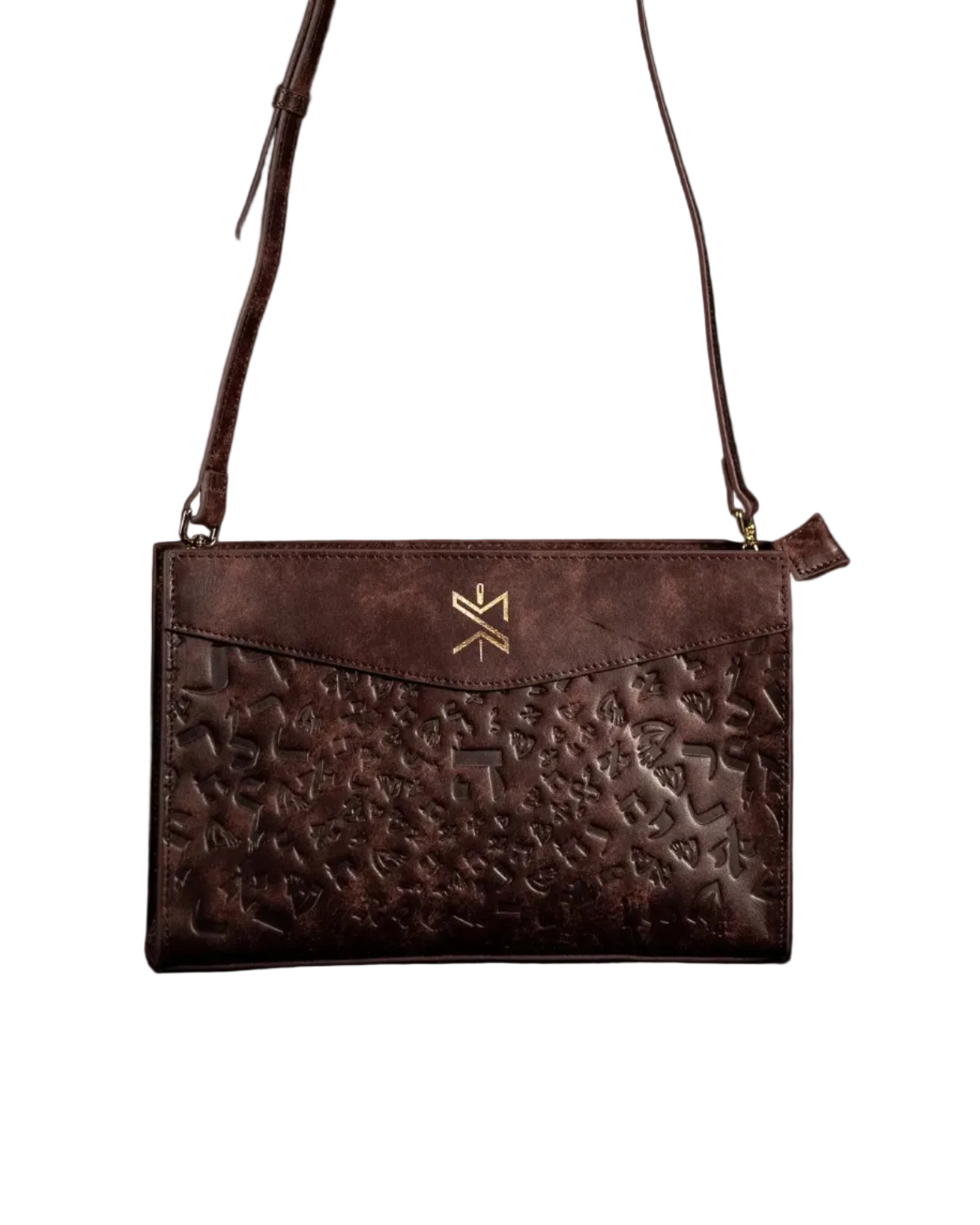 Ladies Leather Clutch – Israel Letters Brown
