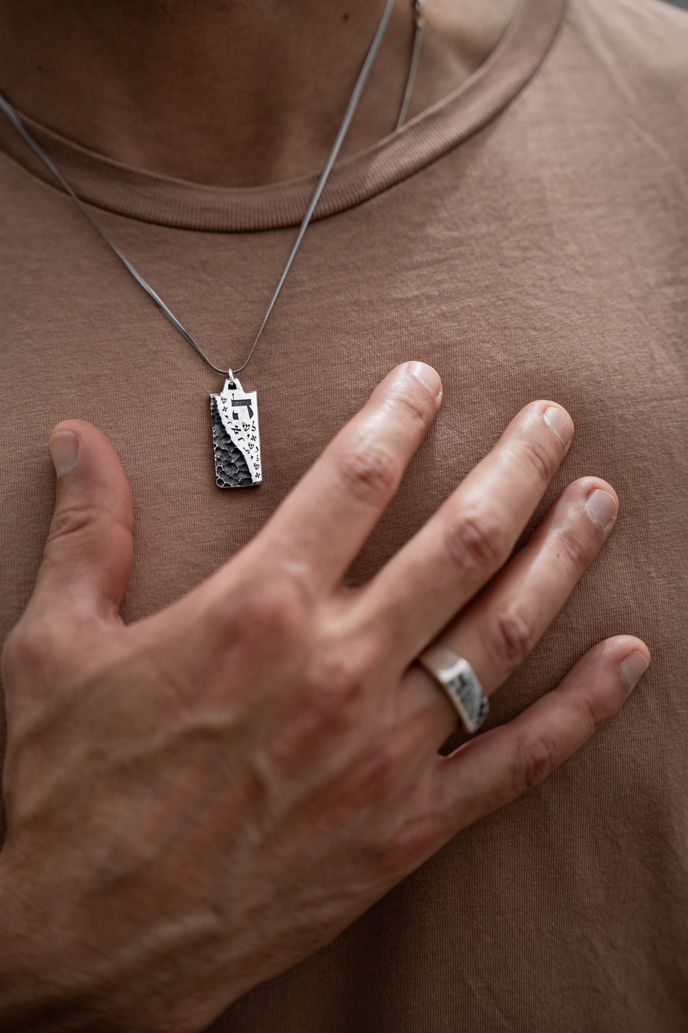 ISRAEL LETTERS Set – 925 Silver Ring & Pendant