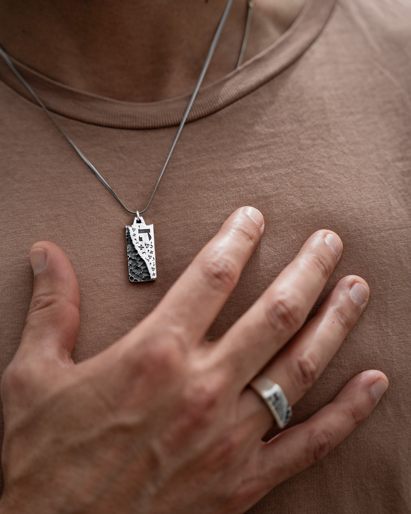 ISRAEL LETTERS Set – 925 Silver Ring & Pendant