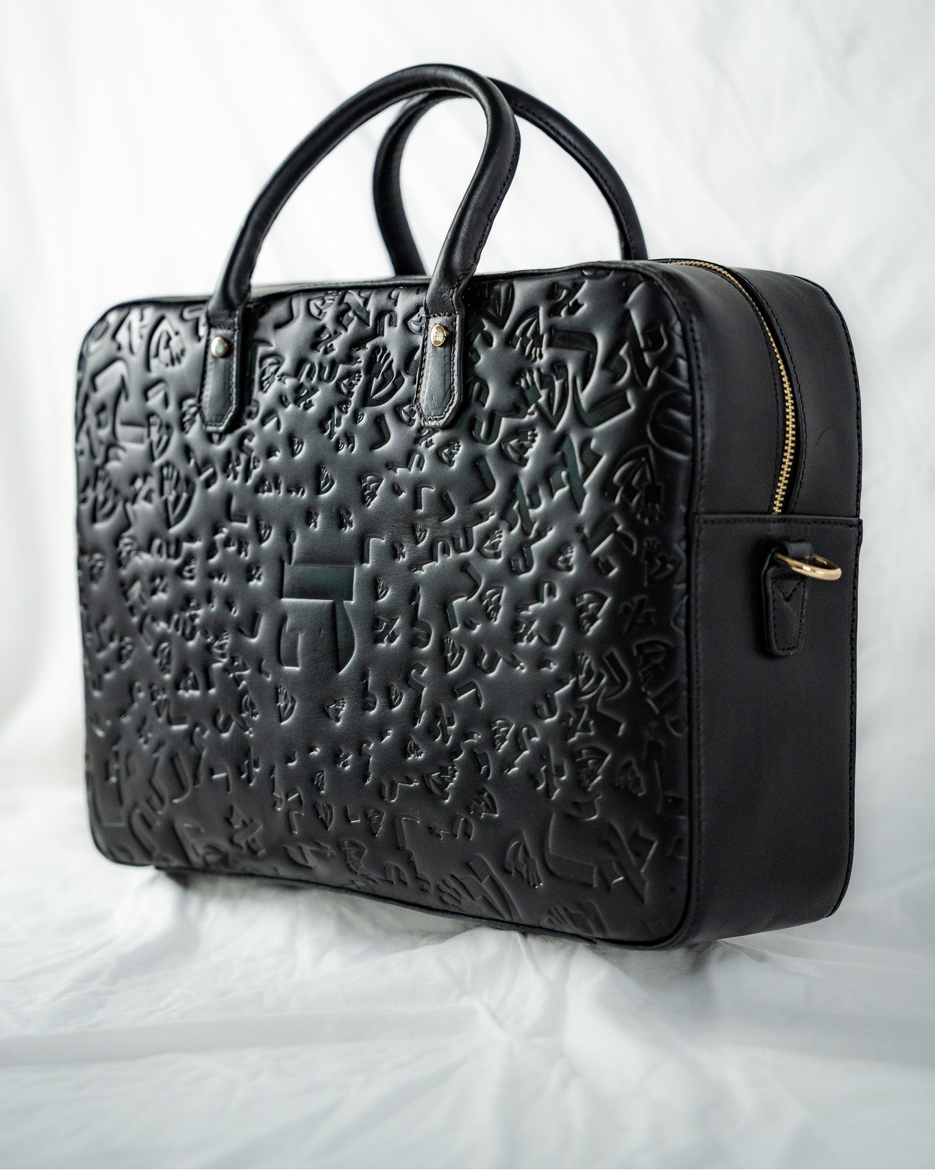 Multi-Use Travel & Laptop Bag – Black, Israel Letters