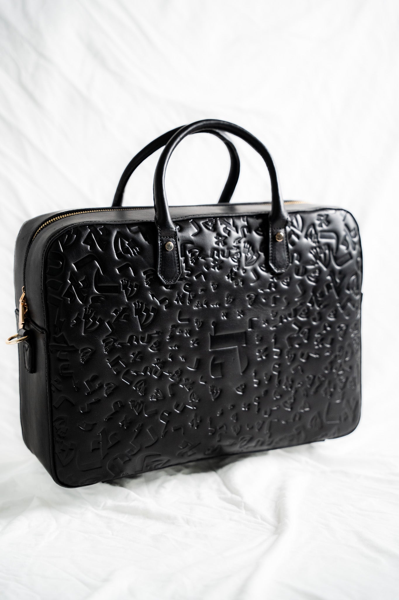 Multi-Use Travel & Laptop Bag – Black, Israel Letters