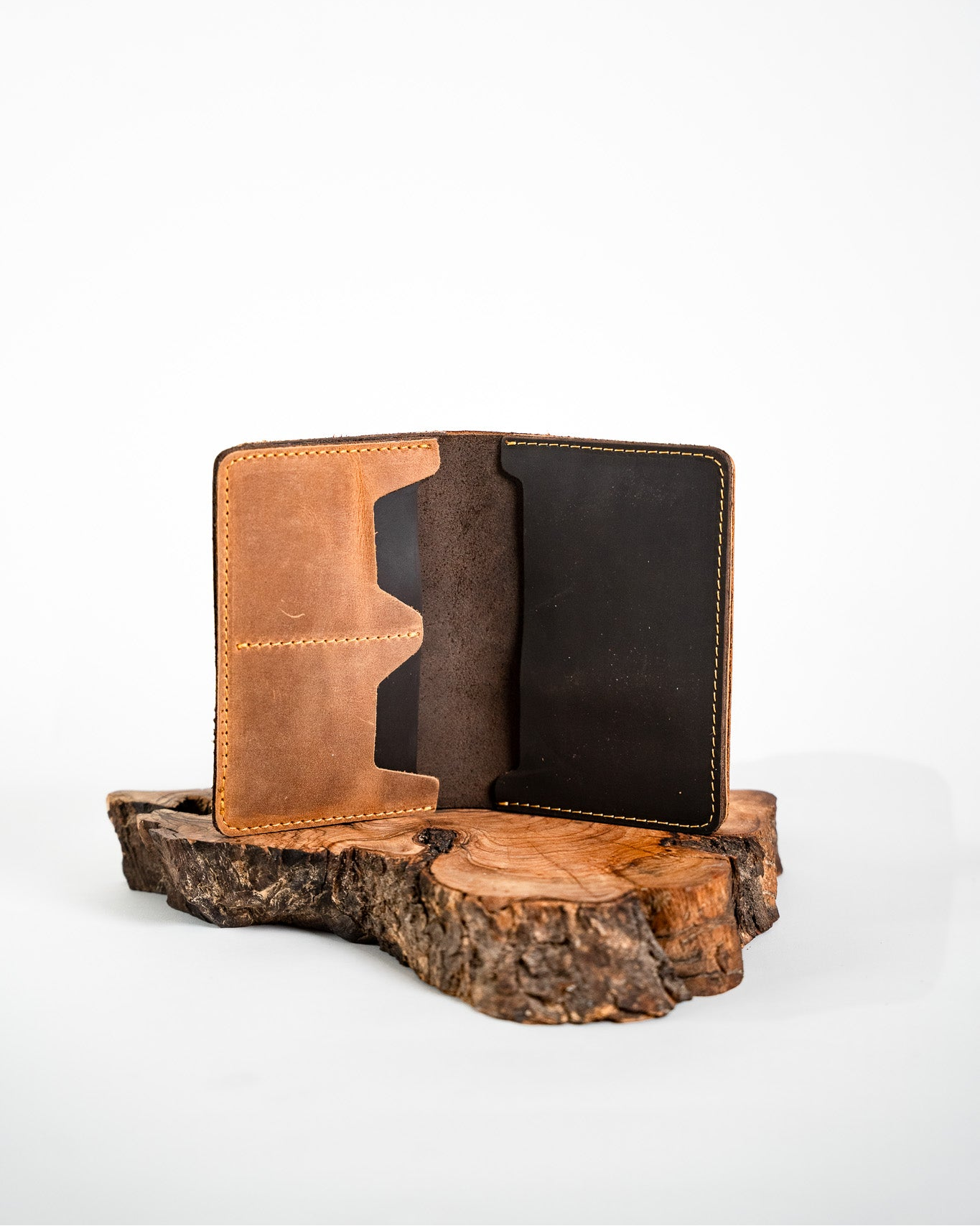 Leather Passport Case – Dark Brown