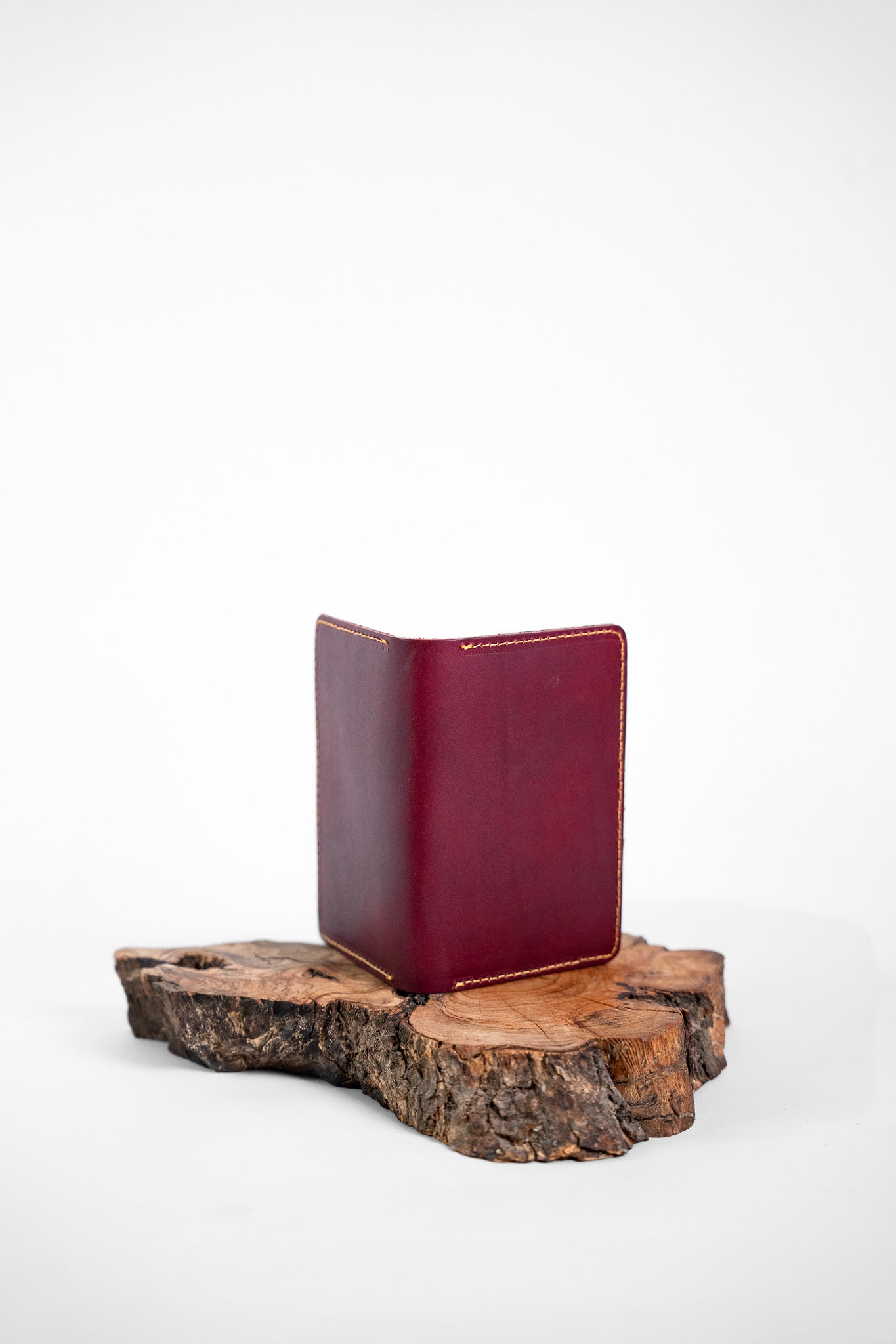 Leather Passport Case – Burgundy & Blue Croco