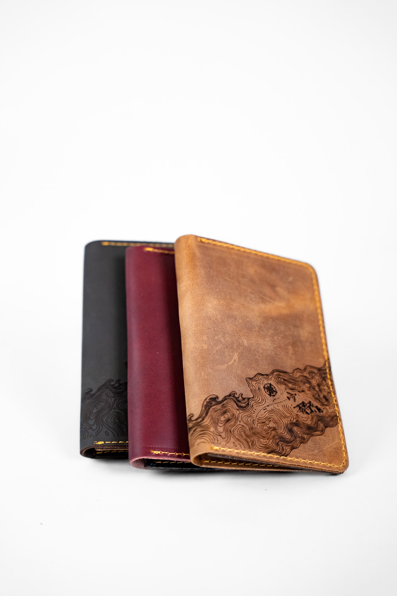 Leather Passport Case – Dark Brown