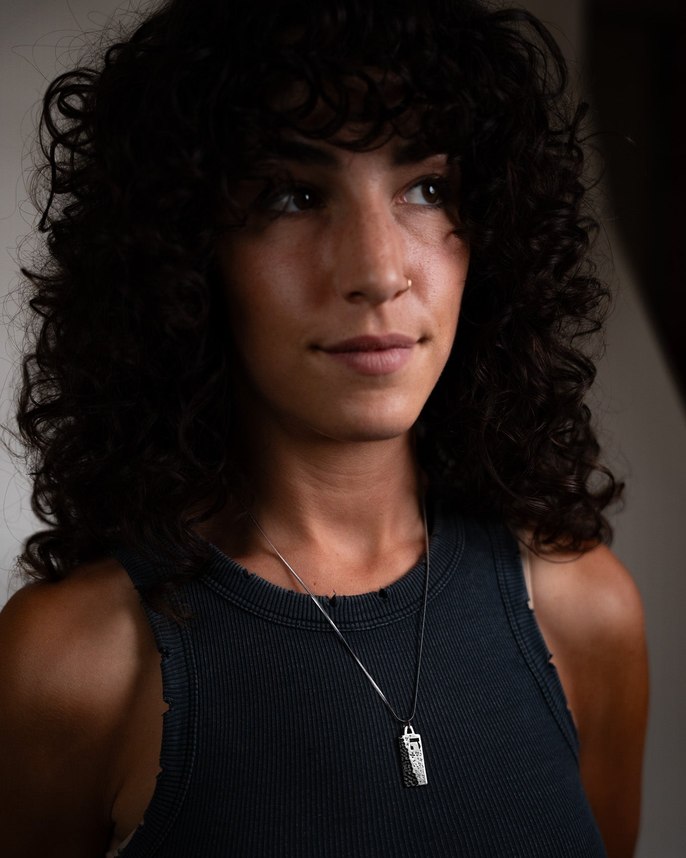 925 Silver Israel Letters Pendant – Women's