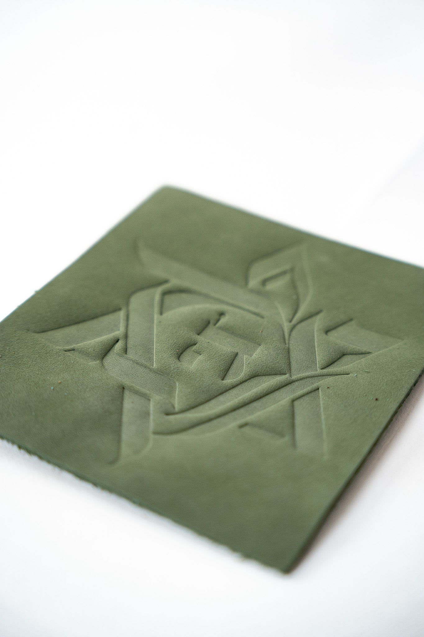 Italian Leather Tallit Atara with 4 Corners – Green